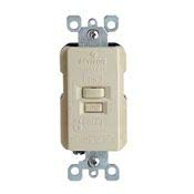 Leviton Blank Face GFCI, 20 Amp, Self Test, LED Indicator Light, Provides GFCI Protection Where an Outlet is not Needed, GFRBF-I, Ivory