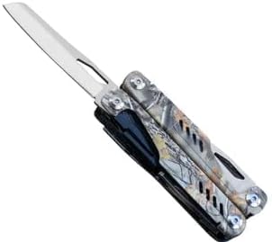Cherev Tools 19-in-1 Multitool Pliers - Survival Gear Multi Tool with Pocket Knife, Wire Cutter, Ruler, Nail File, Can & Bottle Opener, Cutter, Scissors, Screwdrivers, Self-Driver Bits - Camo Finish