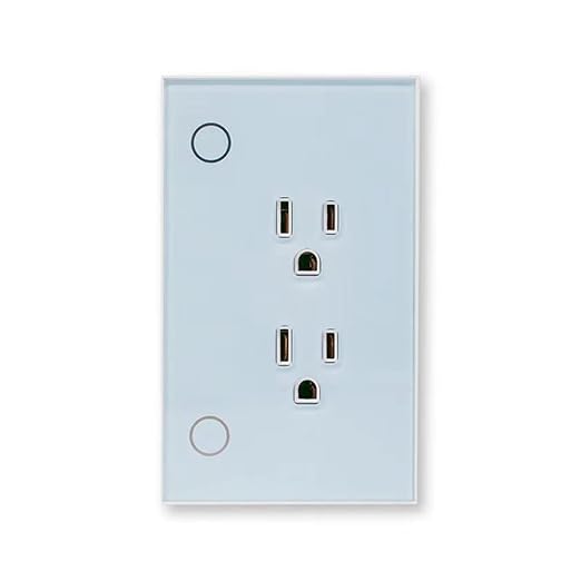 Zigbee Touch Smart Wall Outlet, Compatible with Alexa, Google Home, Hubitat, and HA