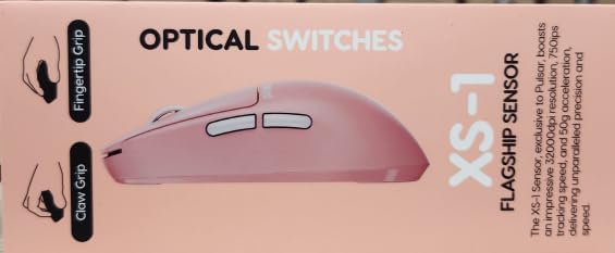 Pulsar Gaming Gears X2 Crazylight Wireless Gaming Mouse, Ultra Lightweight 1.23 oz (35g), Optical Switch, 32000 DPI, 750 IPS, XS-1 Sensor, 8k Compatible (Sunset Haze)