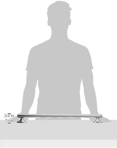 Moen LR8724D1GBN Bathroom Safety 24-Inch Designer Bathroom Grab Bar with Curled Grip, Brushed Nickel