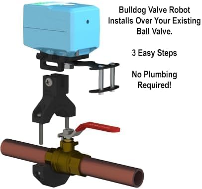EVC300-HCLXL-SK6 Bulldog-JW WiFi Valve Robot, Auto Water Shutoff, Leak Detection, Hassle-Free Install, No Plumbing Needed, Supports 3-20 Sensors, Smart Home