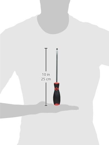 Performance Tool W30987 Black & Red Slotted Screwdriver, 3/16-Inch x 6-Inch (Pack of 2)