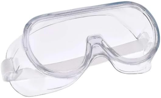 OMWAH Anti-Fog Protective Safety Goggles Clear Lens Wide-Vision Adjustable Splash Eye Protection Soft Lightweight Eyewear