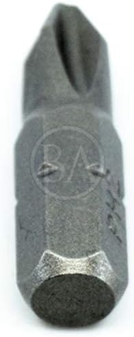 Benchmark Abrasives 1/4 Inch Hex Anti Slip Phillips Insert Screw Head Screwdriver Bits, Rotary Drill Bits for Repairing Electronics, Automotive Parts, Furniture (50 Pack) - (PH2 x 1")