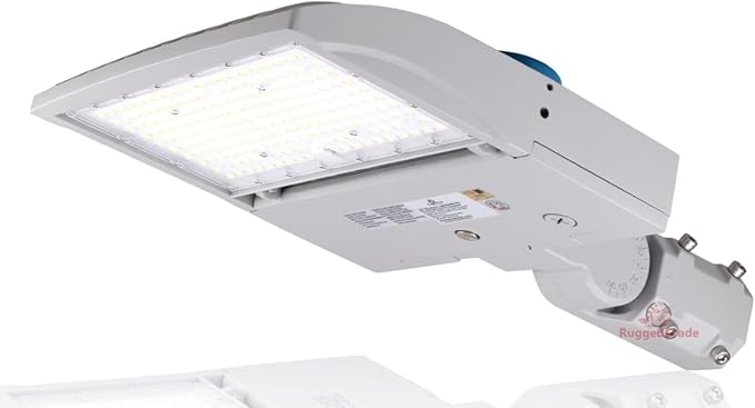 150 Watt LED NextGen III Parking Lot Lights - 21,000 Lumen - 5000K - Slip Fit Mount - with photocell - Silver/Gray Housing