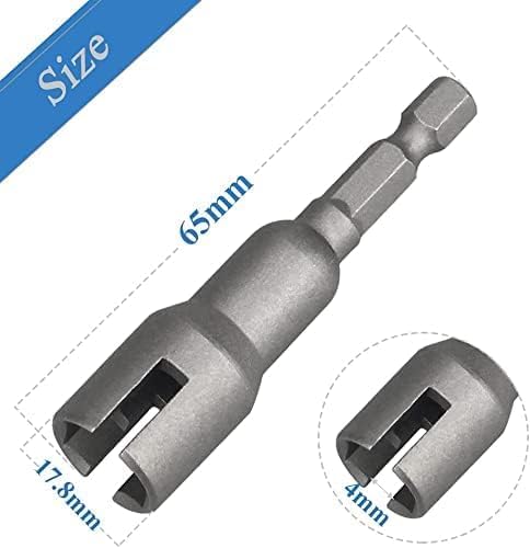 6 Pcs Wing Nut Drill Bit Set, Hurricane Wingnut Driver Power Wing Nut Driver Socket Wrenches Tool Set, 1/4 Inch Hex Shank Steel Drills Bits for Panel Nuts Screws Eye C Hook Bolt Q-Hanger