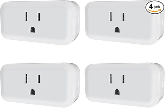 SONOFF S40 Lite 15A WiFi Smart Plug ETL Certified, Smart Socket Outlet Timer Switch, Compatible with Alexa & Google Home, IFTTT Supporting, No Hub Required 4-Pack