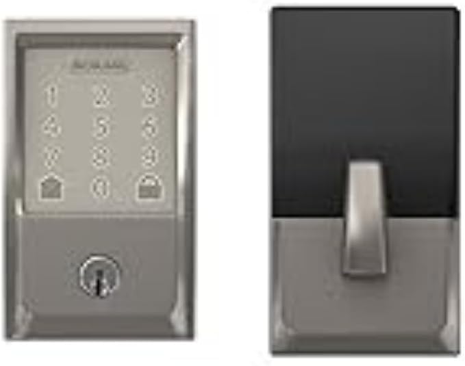Schlage Encode Wi-Fi Smart Lock with Century Handleset Entry Set for Front Door, Satin Nickel