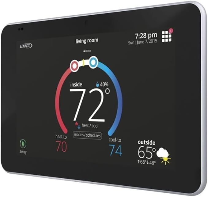 OEM Lennoxe E30 Smart Wi-Fi Thermostat, 7" HD Color Display 20A65