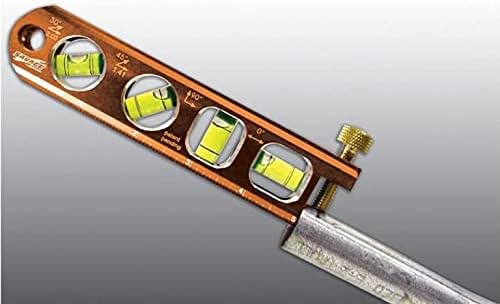 Swanson Tool Co TL041M 6 Inch Savage Magnetic Billet Torpedo Level with Brass Pipe Clamp, 6 Inches and 15 Centimeters Orange