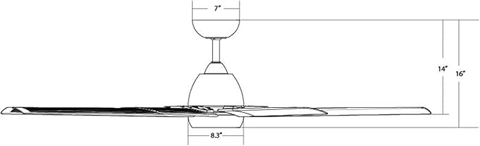 WAC Smart Fans Mocha XL Indoor and Outdoor 8-Blade Ceiling Fan 66in Matte Black with 3000K LED Light Kit and Remote Control works with Alexa and iOS or Android App