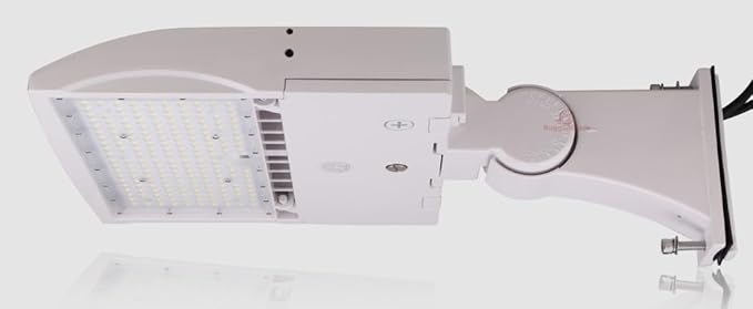 RuggedGrade 150 Watt LED NextGen III Parking Lot Lights - 21,000 Lumen - 5000K - Direct Arm Mount - Without photocell - White Housing