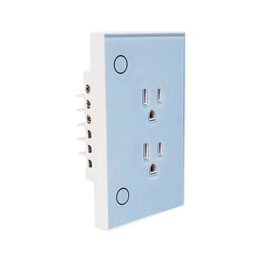 Zigbee Touch Smart Wall Outlet, Compatible with Alexa, Google Home, Hubitat, and HA