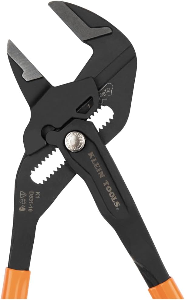 Klein Tools D53103KIT Adjustable Pliers Wrench Set, Compact High-Leverage Parallel Smooth Jaw Pliers, 7-Inch, 10-Inch and 12-Inch, 3-Piece