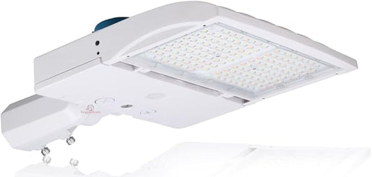 RuggedGrade 150W - NextGen IV Series LED Parking Lot Light with Photocell - Color Selectable 30K/40K/50K - Slip Fit - White