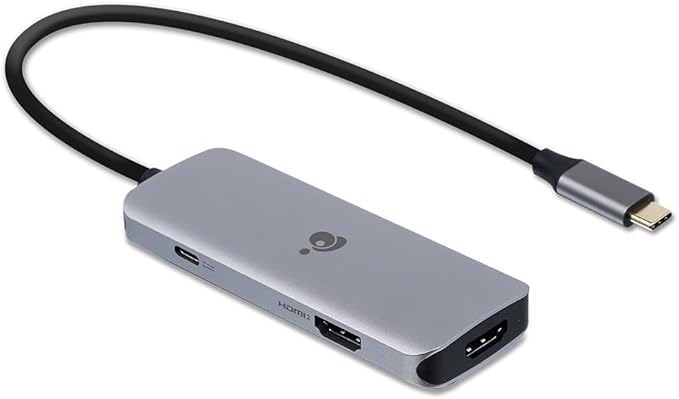 IOGEAR USB-C 6-in-1 Travel Dock 8K Single Monitor Nano Dock Pro Up to 4K in Dual Display Mode, Dual Monitors Thunderbolt 3 4 Compatible for Laptop GUD3C8K2P