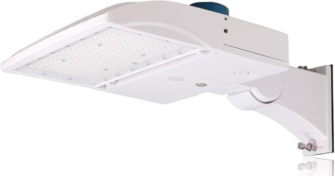 150 Watt LED NextGen III Parking Lot Lights - 21,000 Lumen - 5000K - Direct Arm Mount - with photocell - White Housing