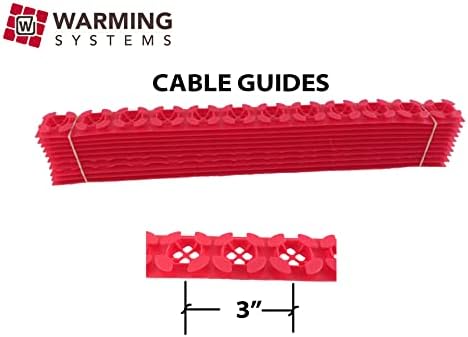 100 Sqft Warming Systems 120 V Electric Tile Radiant Floor Heating Cable with WiFi Touch Screen Programmable Thermostat. Includes Installation Monitor and Floor Temperature Sensor