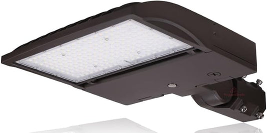 High Voltage 277-480V - 150 Watt LED NextGen III Parking Lot Lights - 21,000 Lumen - 5000K - Slip Fit Mount - Brown - No Photocell