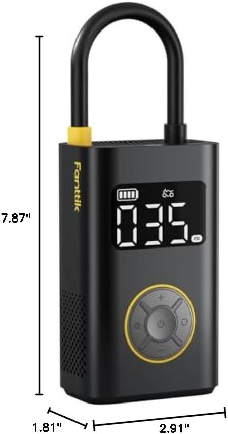 Fanttik X9 Pro Portable Tire Inflator for Compact Car, 1Min Fast Inflate Electric Bike Pump with Digital Tire Pressure Gauge, 150PSI Air Compressor for Electric Bikes, Motorcycle, Ball