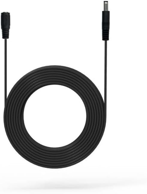 EZVIZ 10M CCTV Power Supply Extension Cable for Security Cameras Outdoor, 5.5mm x 2.1mm, Universal DC 12V Extender Cord for Home Surveillance IP Camera Systems, 12 Volt Male to Female (10M Black)