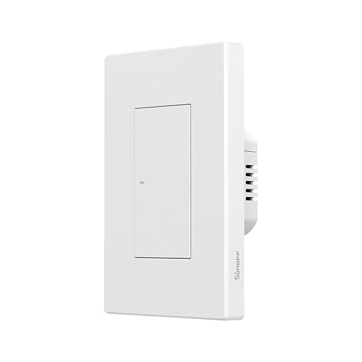 SONOFF Matter Smart Light Switch, 2.4GHz WiFi Light Switch, Neutral Wire Required Interruptor Inteligente, Alexa Light Switch Compatible with Alexa and Google Home, 1 Gang M5-1C-120W