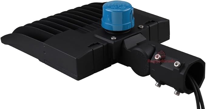 RuggedGrade 150 Watt - NextGen IV Series LED Parking Lot Lights with Photocell - 22,500 Lumen - Color Selectable 30K/40K/50K - Slip Fit Mount - Black