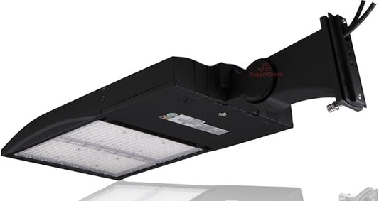 42,000 Lumen - 300 watt NextGen III LED Shoebox Lights - Dimmable - with Photocell - Arm Mount -Brown HOUSING - 10KV Surge