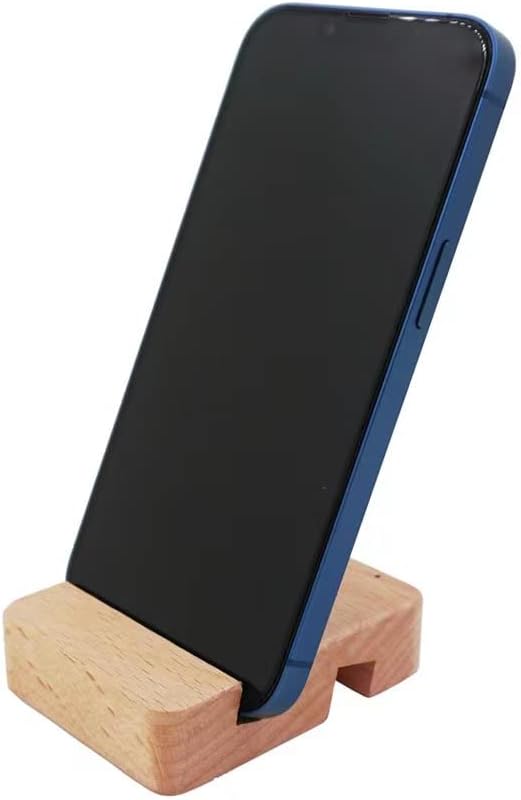 Wooden Laptop Stand for Desk with Free Phone Holder, Foldable and Adjustable Ergonomic Laptop Riser for 10-15.6 Inch Notebooks, Portable MacBook Stand (Natural Wood, Universal Fit)