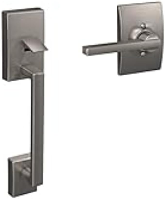Schlage Encode Wi-Fi Smart Lock with Century Handleset Entry Set for Front Door, Satin Nickel