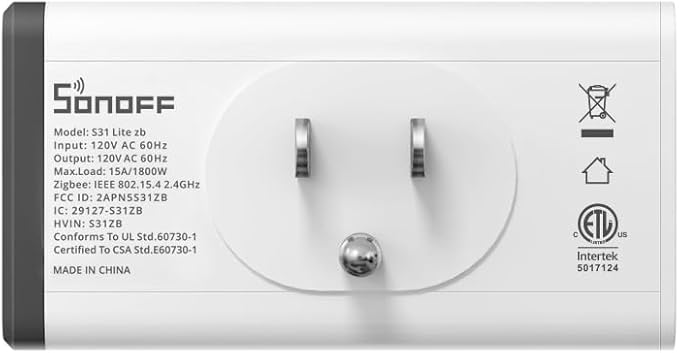 Sonoff S31 Lite Zigbee Smart Plug Smart Home