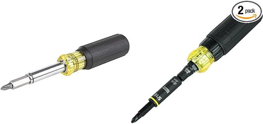 Klein Tools 11-in-1 Magnetic & Ratcheting Screwdriver/Nut Driver Bundle with Phillips, Slotted, Square, Torx & Hex Tips