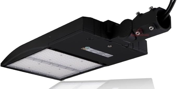42,000 Lumen - 300 watt NextGen III LED Shoebox Lights - Dimmable - with Photocell - Slip FIT Mount -Brown HOUSING - 10KV Surge
