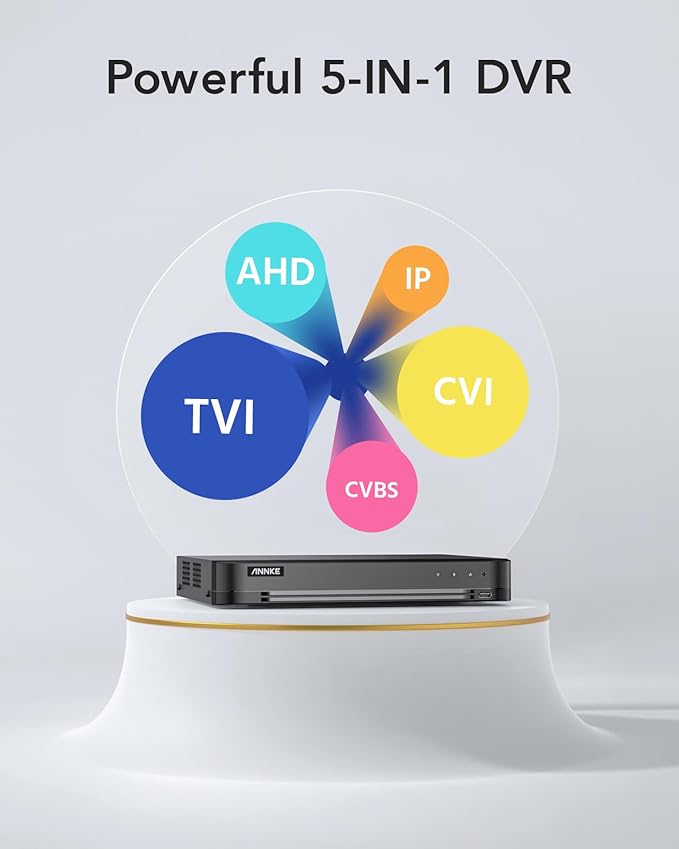 ANNKE 1080P Lite H.265+ 16CH Security Camera System, 5 in 1 Surveillance DVR and 16Pcs 1080 Outdoor Cameras, IP67 Waterproof, 2TB HDD, Smart Dual Light, View Remotely, Motion Detection