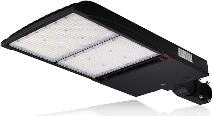 High Voltage 277-480V - 500 Watt NextGen III LED Shoebox Lights - 70,000 Lumen - 5000K - Dimmable - Slip Fit Mount - Without Photocell - Wattage Selectable