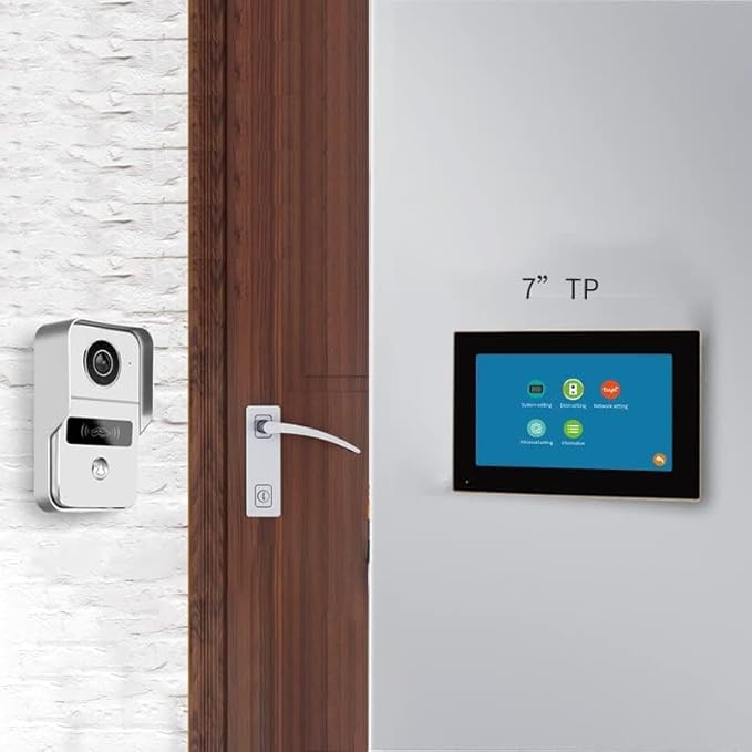 Wireless WiFi Video Doorbell Intercom with 7 inch Touch Monitor System,2 Unit 1080P Video Doorphone Camera,Smart Home Video Intercom Door Phone Kits for Home Villa Apartment