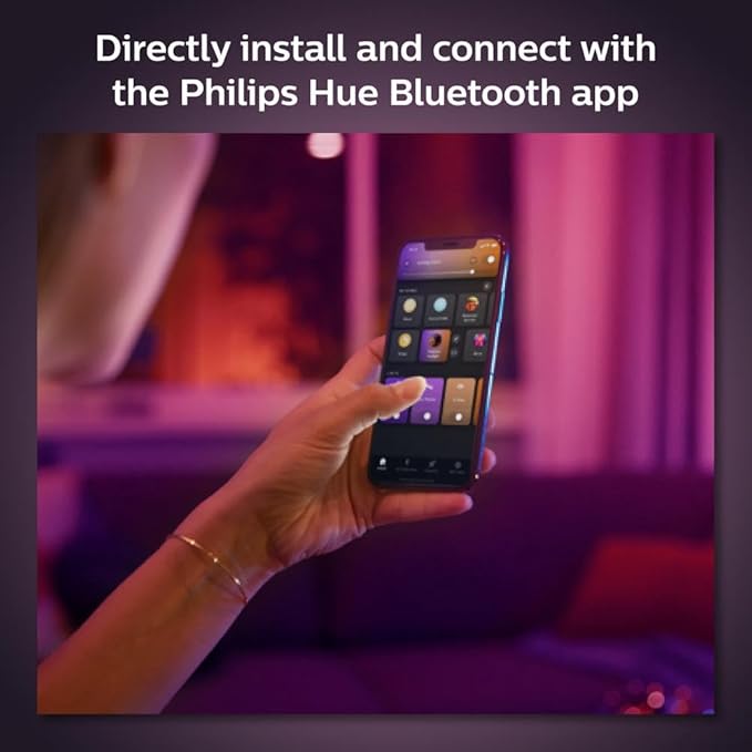 Philips Hue Smart Recessed 5/6 Inch LED Downlight - White and Color Ambiance Color-Changing Light - 1 Pack - 1100LM - Control with Hue App - Compatible with Alexa, Google Assistant and Apple Homekit