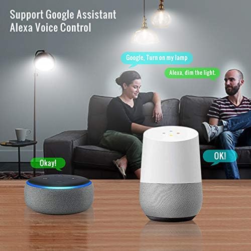 DOGAIN Smart Light Bulb Works with Alexa Google Home E12 Base WiFi Candelabra LED Light Bulb Color Changing Dimmable Chandelier Light Bulbs 360 lm 35w Equivalent 4 Pack (2.4GHz WiFi Only)