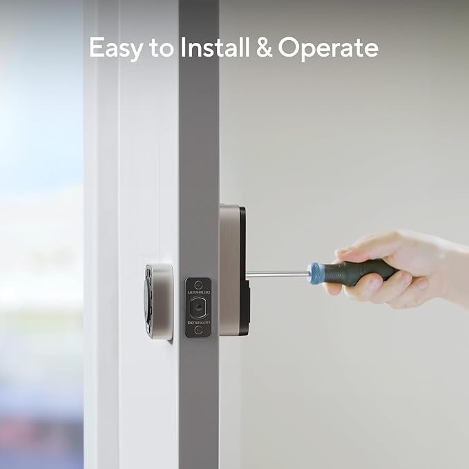 ULTRALOQ 2025 Upgrade Bolt Fingerprint Matter Smart Lock, Fingerprint Keyless Entry Door Lock, Works with Apple Home, Alexa, Google, SmartThings, IFTTT, Built in Matter Over Thread, BHMA Grade AAA