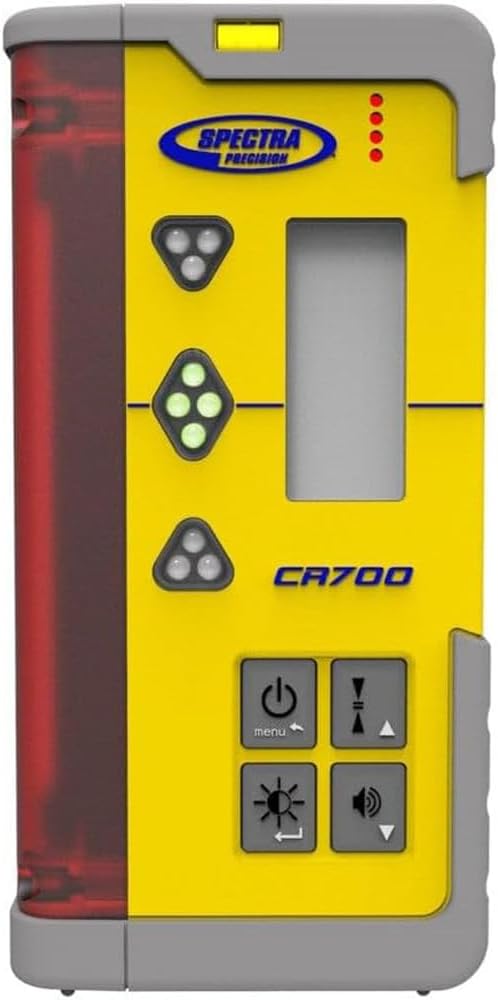 Spectra Precision CR700 Combination Laser Receiver with C70 Rod Clamp, C71 Magnetic Mount, Alkaline Batteries, Patented Reception Technology,Blue/green/red