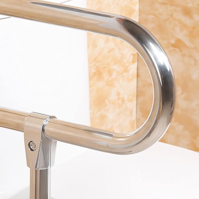 Handicap Bathroom Bar - 304 Stainless Steel Non-Slip Handrail for Disabled Toilet & Shower, Barrier-Free Safety Railing with Hand Grips