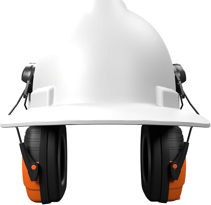 ISOtunes LINK Bluetooth Helmet Mount Earmuffs: Ultra Durable OSHA Compliant Bluetooth Hearing Protection Headphones for Work