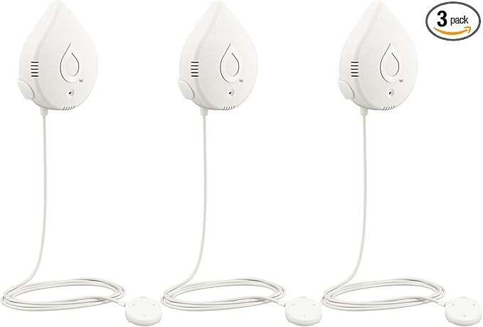 Moen White Flo Smart Water Leak Detector, Water Sensor Alarm for Home, 3-Pack, 920-005