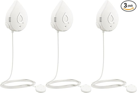 Moen White Flo Smart Water Leak Detector, Water Sensor Alarm for Home, 3-Pack, 920-005