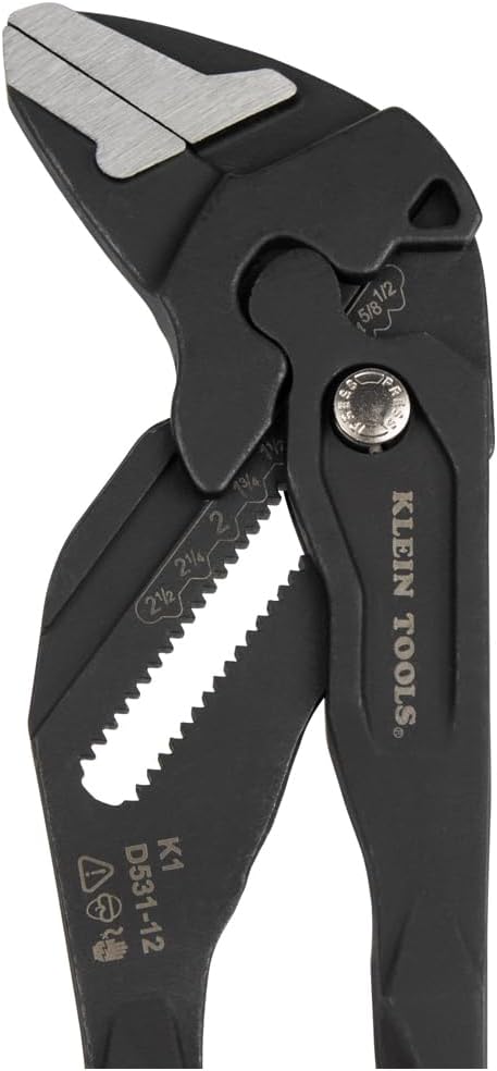 Klein Tools D53103KIT Adjustable Pliers Wrench Set, Compact High-Leverage Parallel Smooth Jaw Pliers, 7-Inch, 10-Inch and 12-Inch, 3-Piece