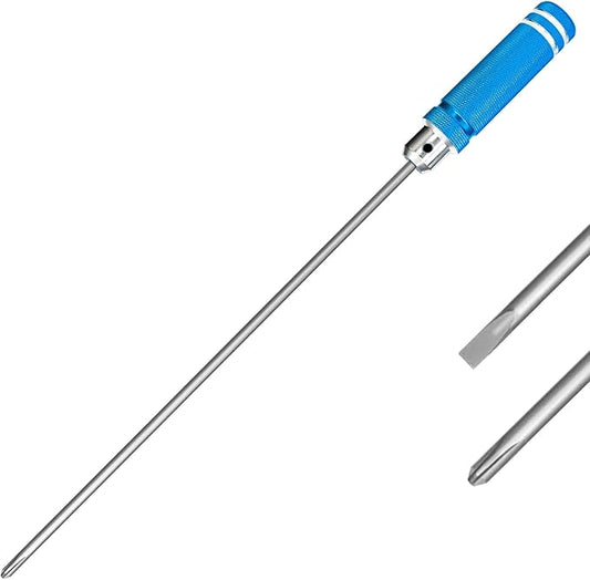10-Inch Phillips Screwdriver, Extra Long Screwdriver with Detachable Aluminum Handle, Durable High-Torque for Auto Repair, Tight Spaces, and Home DIY(Phillips)