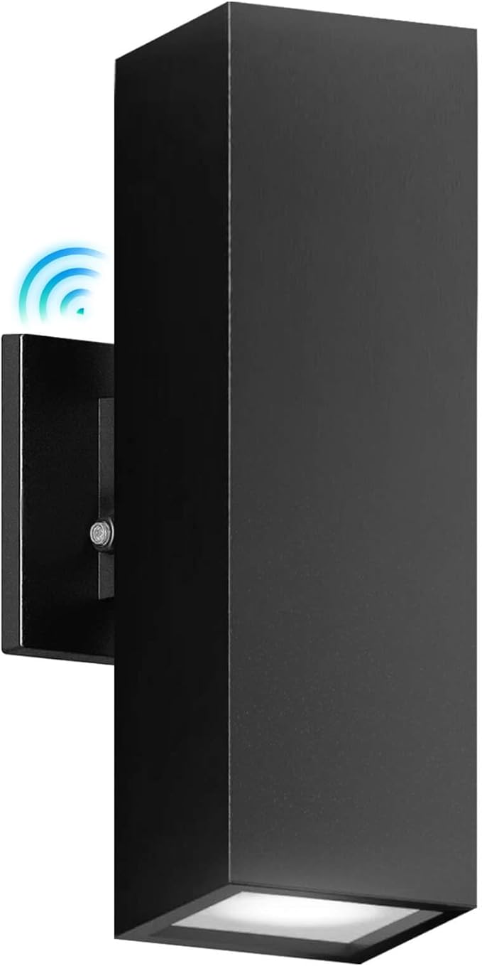 KIZON Outdoor Wall Light RGBCW Smart Porch Lights with Remote Control, Dusk to Dawn Outdoor Light Fixture Wall Mount for House, Compatible with Alexa Google Assistant, ETL Listed