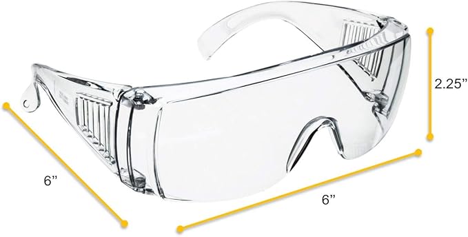 EISCO Vented Safety Glasses - Anti-Fog, Impact Resistant - UV Protection - Sideshield - Fits Over Eyeglasses - Ideal for Labs