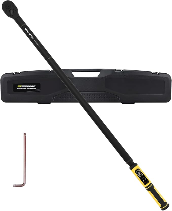 Digital Torque Wrench 3/4-Inch Drive, 15-1000 Nm (11-737.5 ft-lb), ±2% Accuracy, Vibration/Buzzer /LED Alert, 5 Units, 9 Presets & 500 Data Storage, 3/4 Torque Wrench for Truck, Heavy Machinery